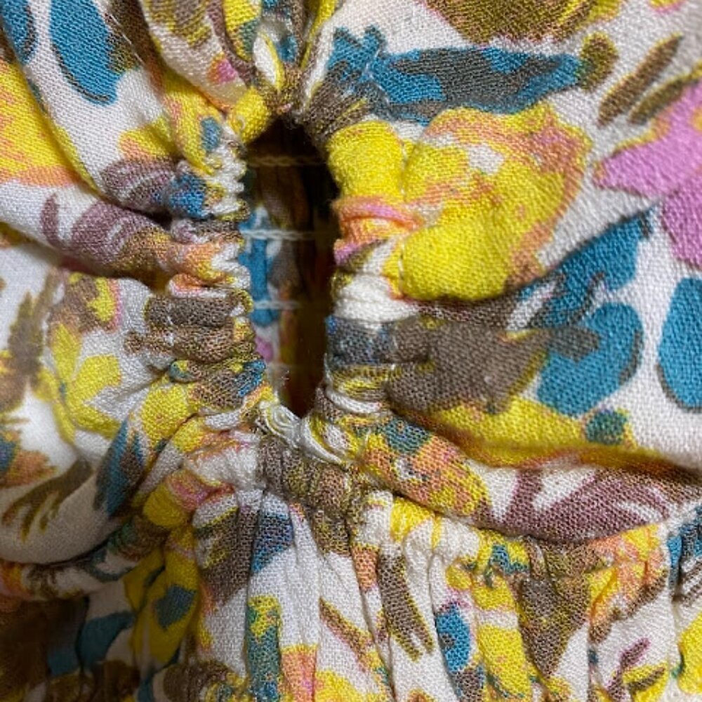 Free People Women's Yellow Floral Mini Dress New with tags - Picture 8 of 13